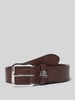 Lauren Ralph Lauren Leren riem met labelapplicatie Donkerbruin