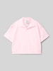 CHAMPION T-Shirt mit Umlegekragen Hellrosa