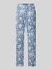 Christian Berg Woman Relaxed Fit Pyjama-Hose mit floralem Allover-Print Rauchblau
