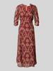 Bash Midikleid mit V-Ausschnitt Modell 'MATSA' Bordeaux