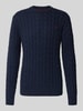 MCNEAL Slim Fit Strickpullover aus reiner Baumwolle Dunkelblau