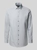 OLYMP Modern Fit Business-Hemd mit Kentkragen Hellgrau