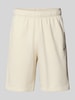 CHAMPION Relaxed Fit Sweatbermudas mit Logo-Stitching Modell 'ICONS' Offwhite