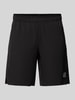 EA7 Emporio Armani Loose fit sweatshorts met labelprint, model 'VENTUS' Zwart