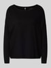 Vero Moda Comfort Fit Strickpullover aus Viskose-Mix Modell 'BREEZE AURA' Black