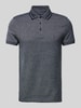 Tommy Hilfiger Slim fit poloshirt met logostitching, model 'PRETWIST MOULINE Marineblauw