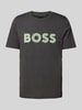 BOSS Green T-Shirt mit Label-Print Anthrazit