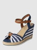 Tom Tailor Wedges mit Streifenmuster Dunkelblau