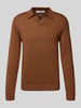 SELECTED HOMME Regular fit poloshirt van zuivere wol, model 'TRAY' Koper