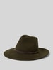 Barbour Wollen hoed met hoedband, model 'FEDORA' Olijfgroen