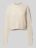 Only Regular Fit Strickpullover mit überschnittenen Schultern Modell 'MALAVI' Beige