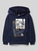 s.Oliver RED LABEL Regular Fit Hoodie mit Foto-Print Marine