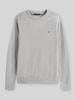 Tommy Hilfiger Sweter o kroju regular fit z mieszanki bawełny i kaszmiru Jasnoszary melanż
