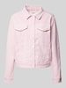 s.Oliver RED LABEL Boxy Fit Jeansjacke aus Baumwoll-Mix mit Brustpattentaschen Rosa