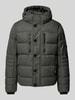 Tom Tailor Regular Fit Pufferjacke mit abnehmbarer Kapuze Mittelgrau