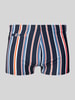 Schiesser Slim fit zwembroek met ritszak, model 'Ocean' Marineblauw