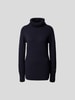 Victoria Beckham Rollkragenpullover mit Label-Stitching Dunkelblau