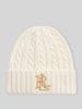 Lauren Ralph Lauren Mütze mit breitem Umschlagrand Offwhite