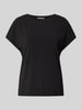 Christian Berg Woman Selection T-Shirt mit geripptem Rundhalsausschnitt Black