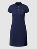 Gant Knielange polojurk met labelstitching Donkerblauw