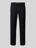 Blend Regular Fit Leinenhose mit Tunnelzug Modell 'BAY' Black