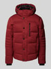 Tom Tailor Regular Fit Steppjacke aus atmungsaktivem Material mit abnehmbarer Kapuze Bordeaux