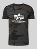 Alpha Industries T-Shirt mit Label-Print Black