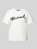 Weekend Max Mara T-shirt met labelstitching, model 'OLGA' Wit