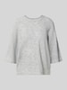 Soyaconcept Strickpullover mit 1/2-Arm Modell 'ORLEAN' Hellgrau Melange