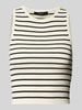 Vero Moda Top krótki w jednolitym kolorze model ‘GINNY’ Złamany biały