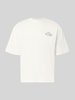 REVIEW Regular Fit T-Shirt aus reiner Baumwolle mit rückseitigem Print Offwhite