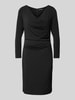 Vera Mont Knielanges Cocktailkleid mit Drapierungen Black