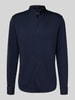 Emporio Armani Slim Fit Freizeithemd mit Stehkragen Marine