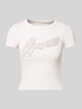 Guess T-Shirt mit Label-Print Rosa