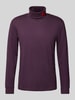 HUGO Longsleeve mit Rollkragen Modell 'Derollo' Pflaume