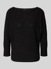 Zero Longsleeve mit Rundhalsausschnitt Black