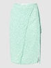 Calvin Klein Jeans Spódnica kopertowa z wyhaftowanym logo Zielony