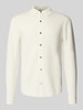 Christian Berg Men Strickjacke mit Knopfleiste Offwhite