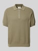 Forét Regular Fit Poloshirt mit Reißverschluss Modell 'MOMENT' Oliv