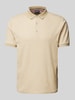 HECHTER PARIS Poloshirt mit kurzer Knopfleiste Beige