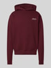 PEGADOR Regular Fit Hoodie aus Baumwoll-Mix Bordeaux