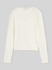 Tom Tailor Denim slim fit gebreid jack van katoenmix Offwhite