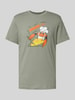 Nike T-Shirt mit Label-Print Taupe