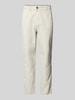 Only & Sons Regular fit stoffen broek met deelnaden, model 'LOU' Offwhite