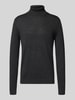 Christian Berg Men Pullover aus Merino-Mix mit Rollkragen Anthrazit Melange