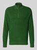 Fynch-Hatton Gebreide pullover met schipperskraag en labelstitching Groen