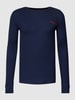 Polo Ralph Lauren Underwear Shirt met lange mouwen en structuurmotief, model 'WAFFLE'' Marineblauw