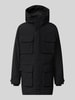 Didriksons parka z kapturem i kieszenie z patką model 'AIDEN' Czarny