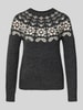Vero Moda Regular fit gebreide pullover met wol, modell 'SIMONE' Antraciet