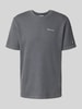 CHAMPION T-Shirt mit Logo-Stitchings und Rundhalsausschnitt Anthrazit